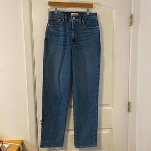 Madewell The Perfect Vintage High Rise Straight Leg Mom Jeans, 28T NWT